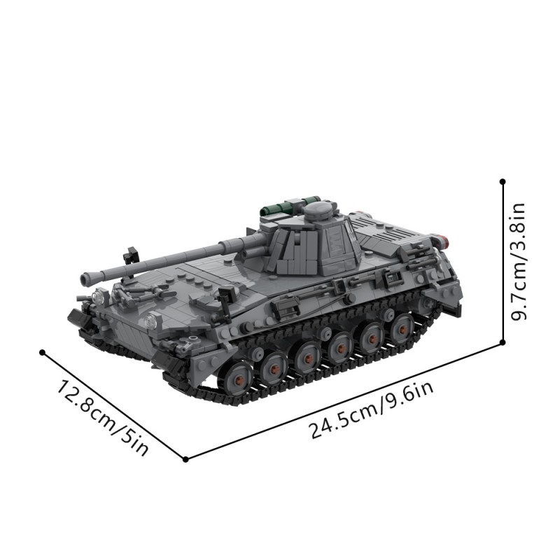 GOBRICKS MOC 251768 Cold War West German Begleitpanzer 57 AIFSV - YWOBB