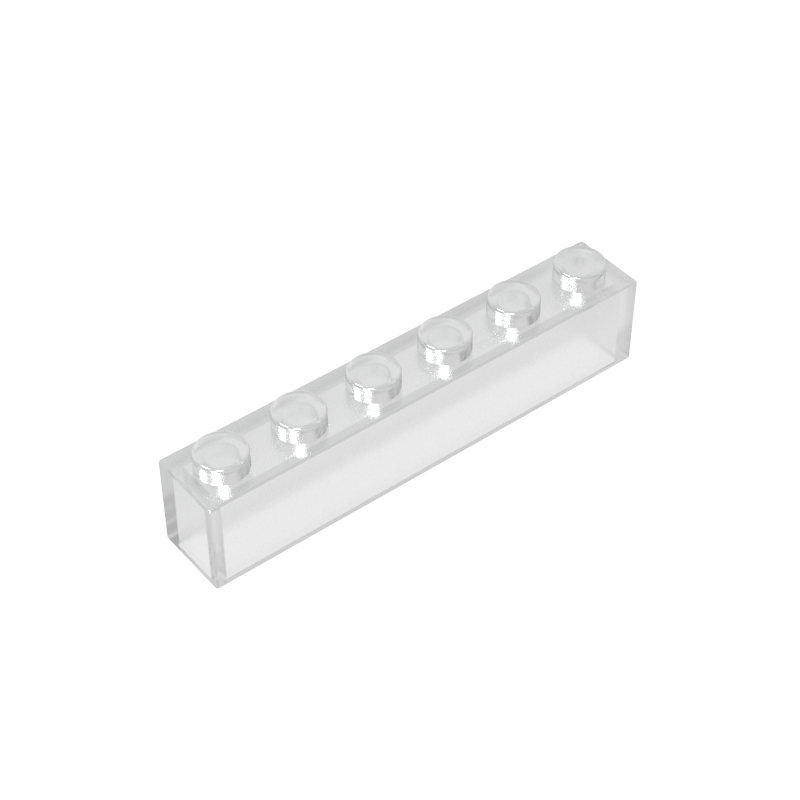 GOBRICKS GDS-90329 Brick 1 x 6 without Bottom Tubes - YWOBB