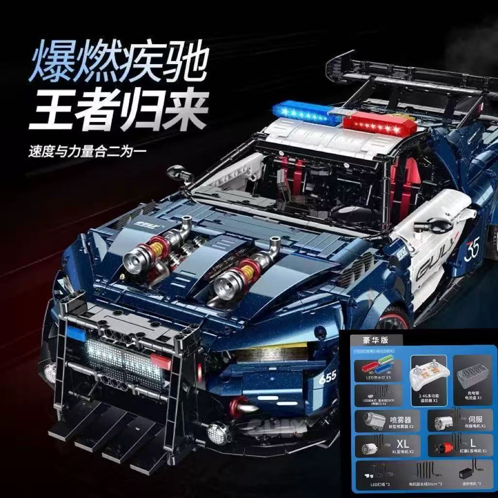 GULY 10655 1:8 Scale Supercar Series Ford Mustang Police Custom Edition - YWOBB