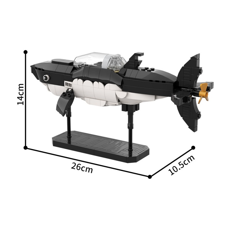 GOBRICKS MOC S1100 Tintin's Shark Submarine - YWOBB