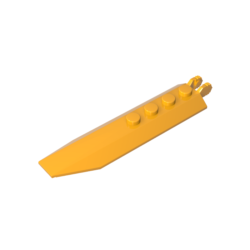 GOBRICKS GDS-90422 Hinge Plate 1 x 8 with Angled Side Extensions Squared Plate Underside - YWOBB
