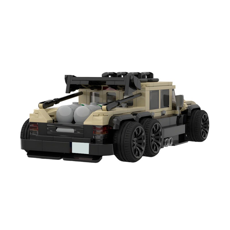 GOBRICKS MOC 240869 2009 AM General Humvee Custom 6x6 - YWOBB