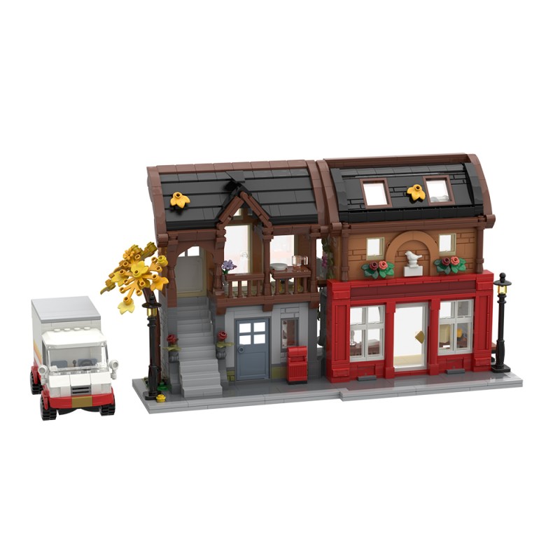 GOBRICKS MOC 256725 The Red Postal Street - YWOBB