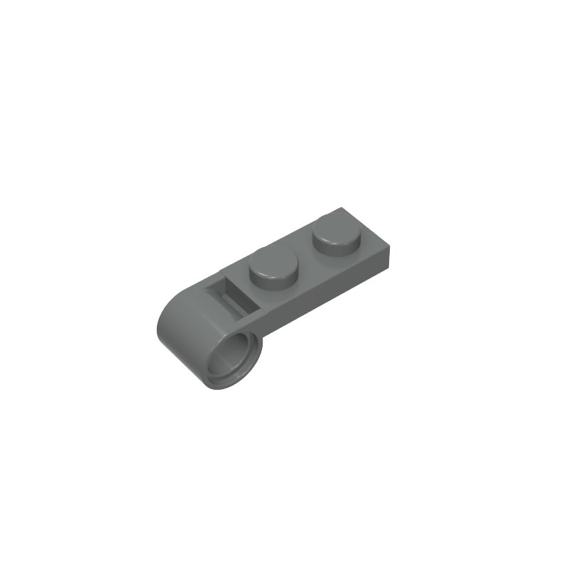GOBRICKS GDS-90550 Plate Modified 1 x 2 with Pin Hole on End - YWOBB