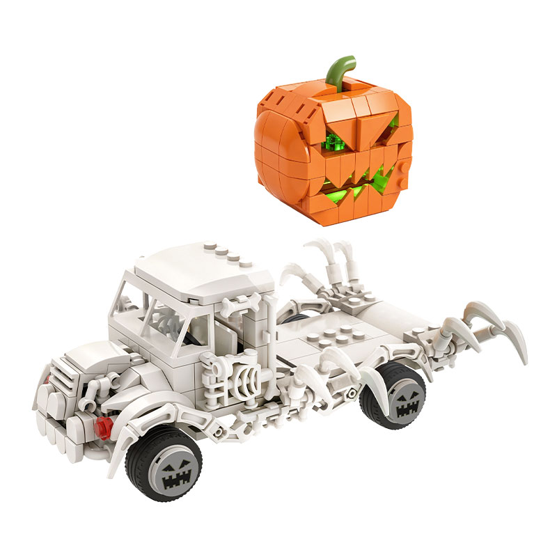 GOBRICKS MOC S1018 Skull Pumpkin Carriage - YWOBB
