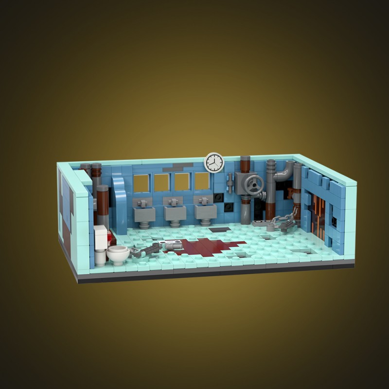 GOBRICKS MOC S1047 Saw Bathroom Scene - YWOBB