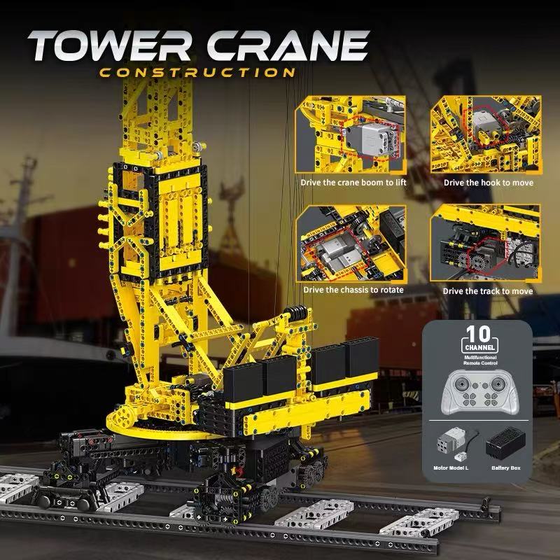 Small Angle JD149 Electric Remote Controlled Tower Crane Device - YWOBB