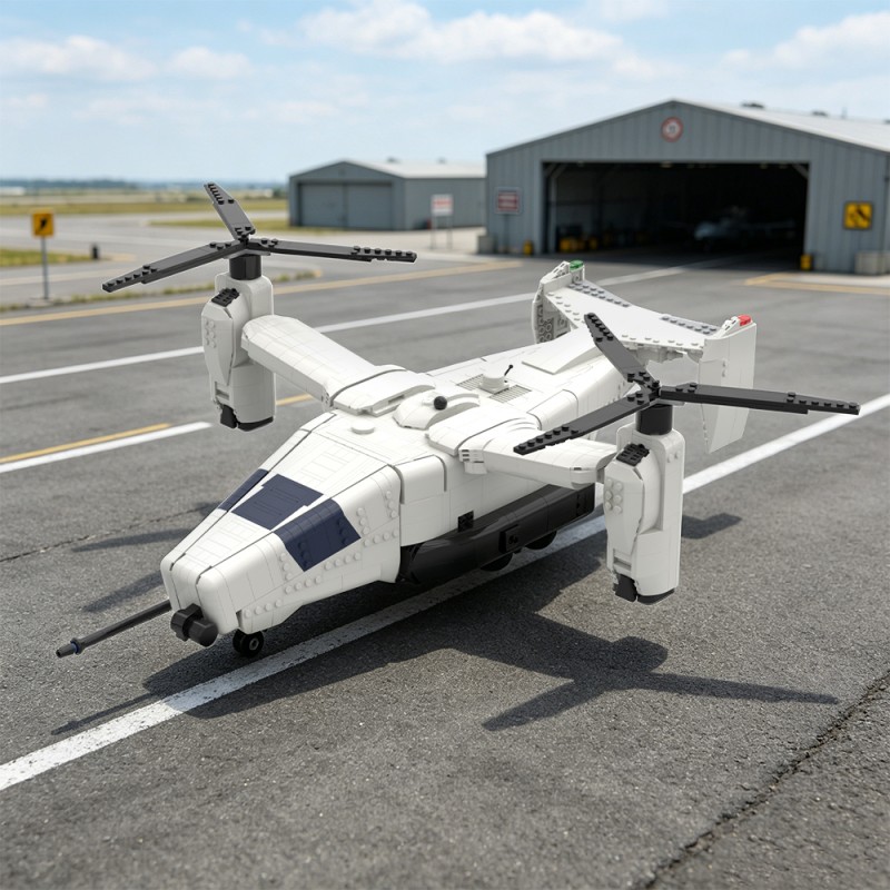 GOBRICKS MOC 245909 FMAV CONCEPT Futuristic Mulitrole Aerial Vehicle - YWOBB