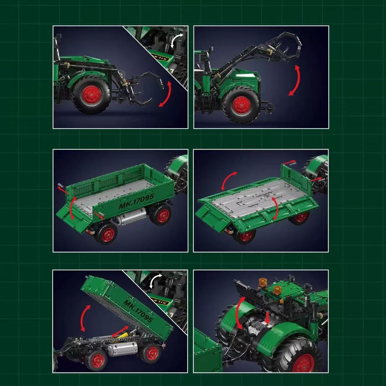 Mould King 17095 Multi-purpose tractor - YWOBB