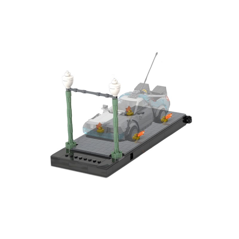 GOBRICKS MOC 250098 77256 Time Machine Display Stands - YWOBB