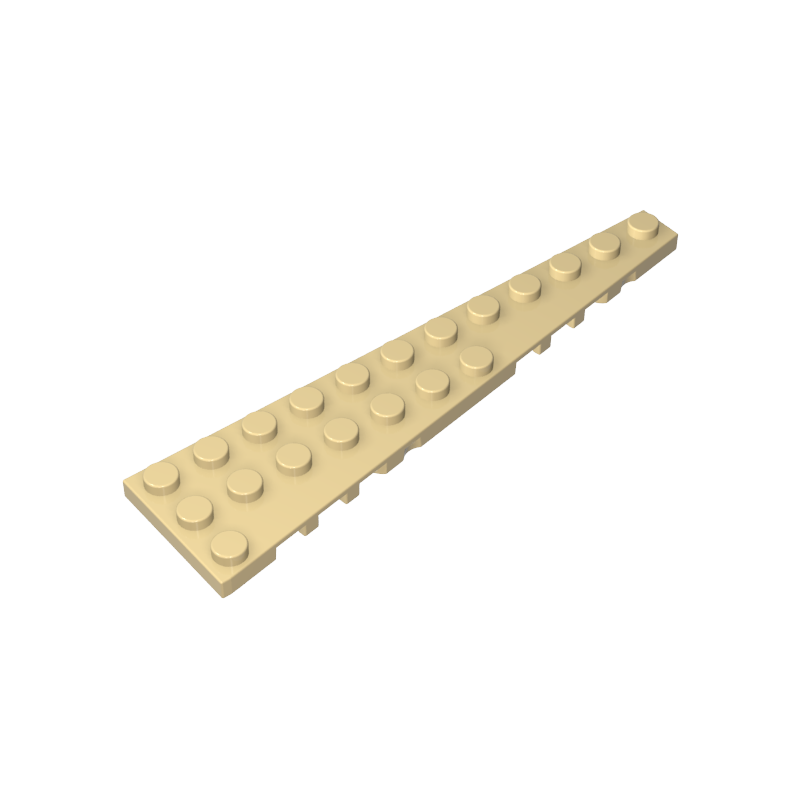 GOBRICKS GDS-707  Plate 12 x 3 Right - YWOBB