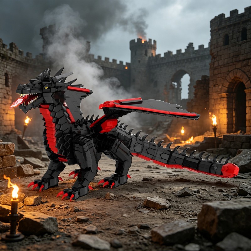 GOBRICKS MOC 246687 Dragon Attack - YWOBB