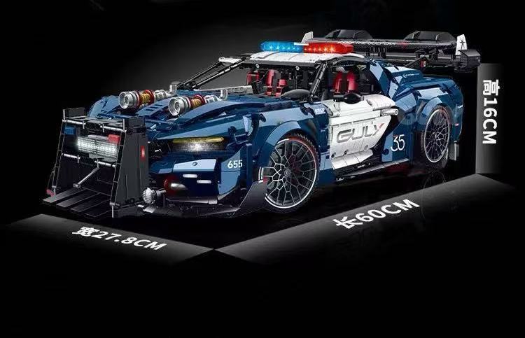 GULY 10655 1:8 Scale Supercar Series Ford Mustang Police Custom Edition - YWOBB