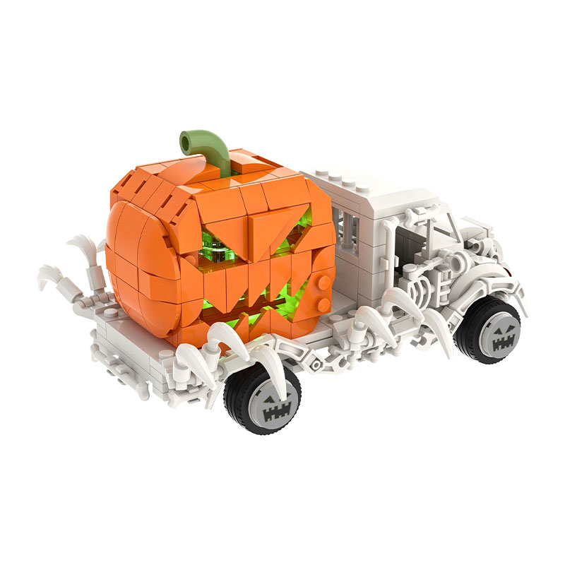 GOBRICKS MOC S1018 Skull Pumpkin Carriage - YWOBB