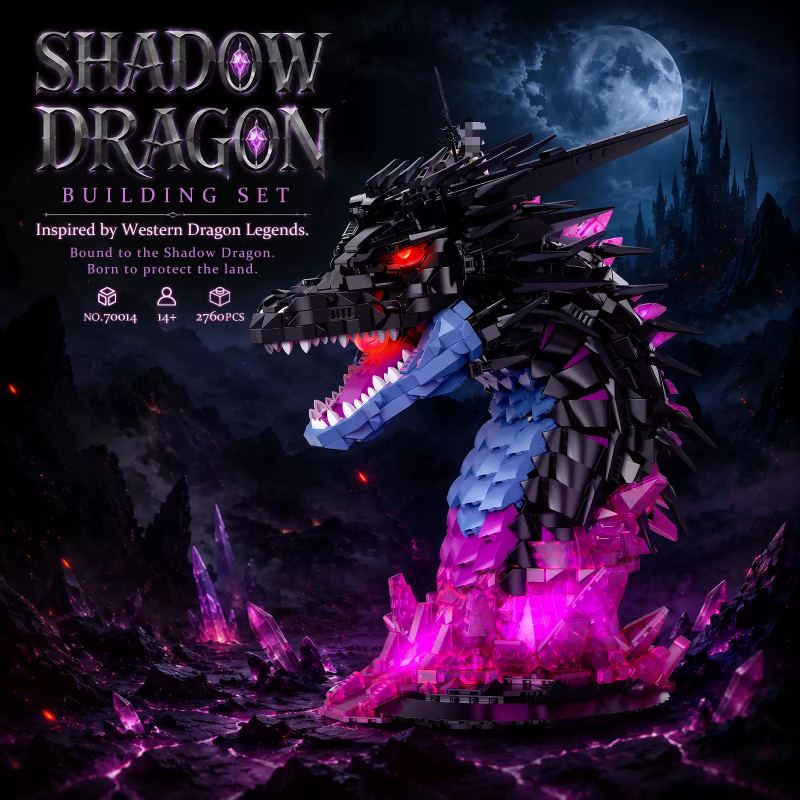 JMBricklayer 70014 SHADOW DRAGON HEAD OVP US Warehouse Version - YWOBB