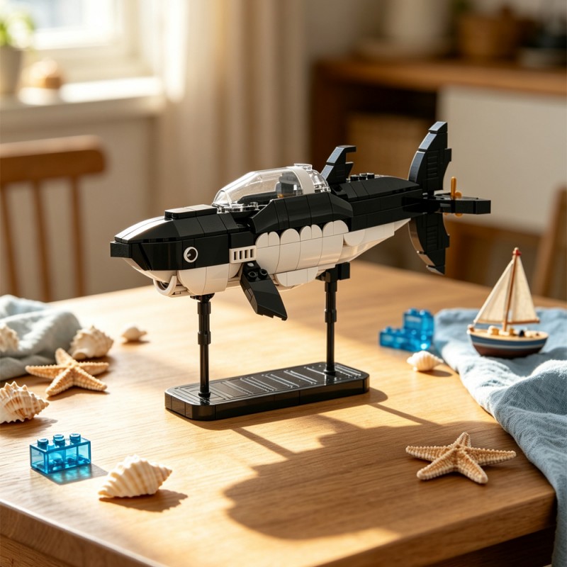 GOBRICKS MOC S1100 Tintin's Shark Submarine - YWOBB