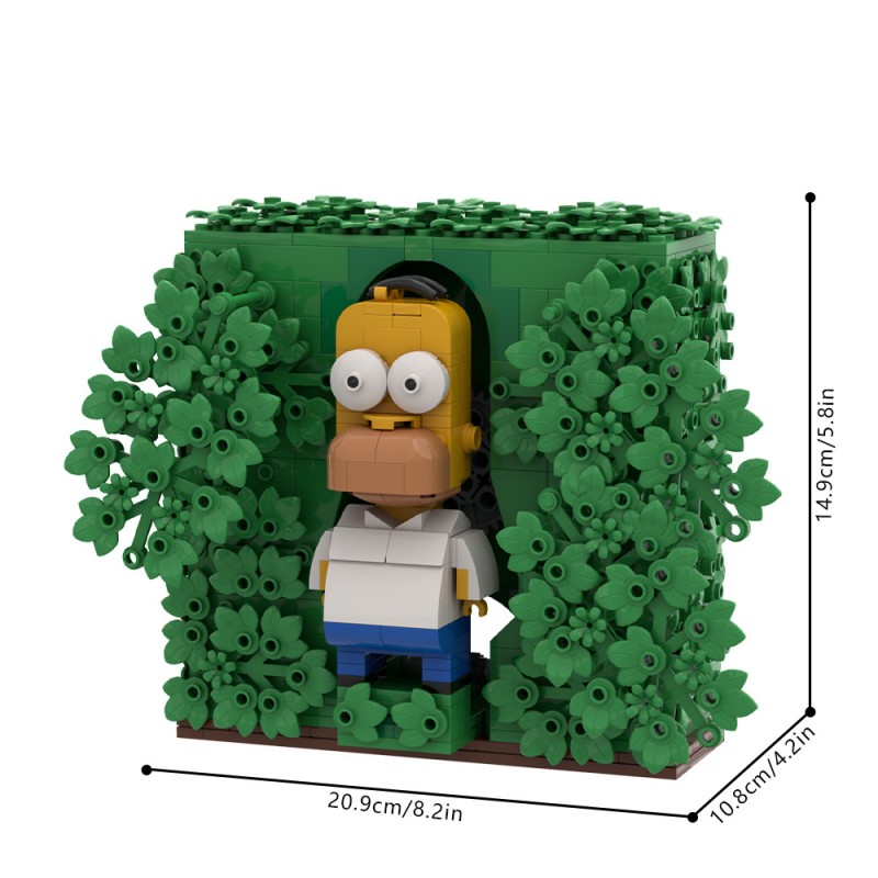 GOBRICKS MOC S0130 Homer backing into bush - YWOBB