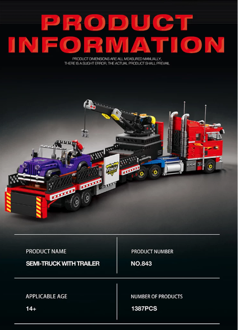 Reobrix 843 SEMI-TRUCK WITH TRAILER - YWOBB