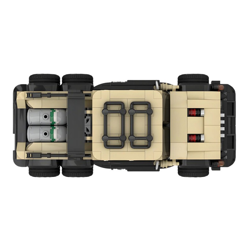 GOBRICKS MOC 240869 2009 AM General Humvee Custom 6x6 - YWOBB