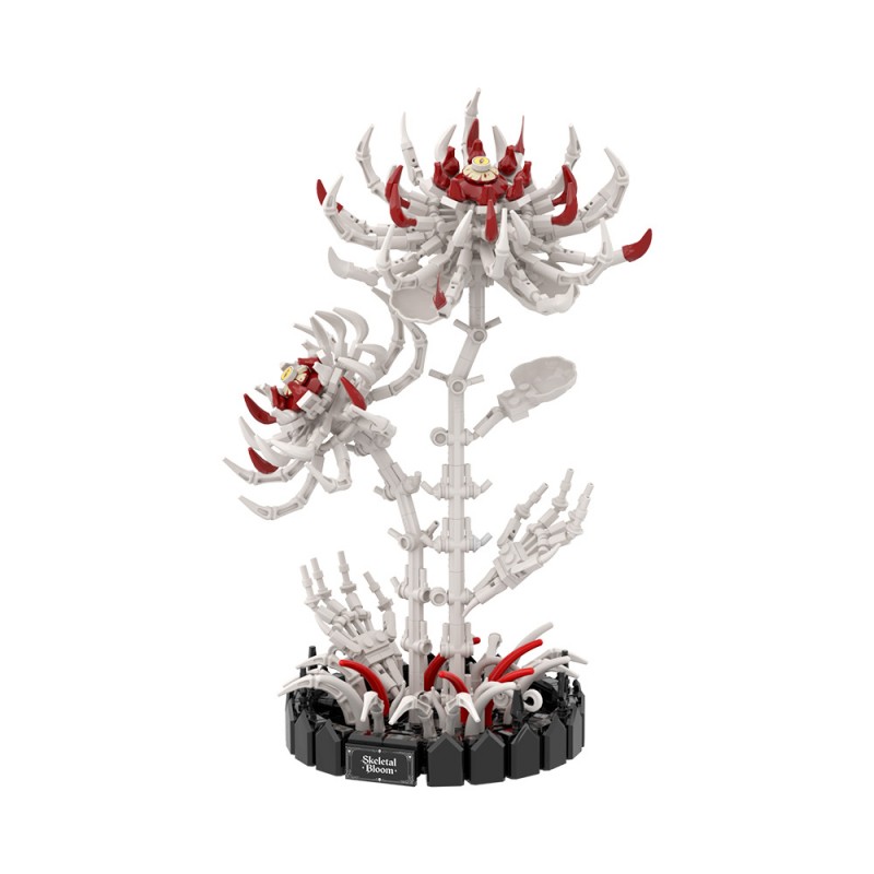 GOBRICKS MOC S1074 White Bone Flower - YWOBB