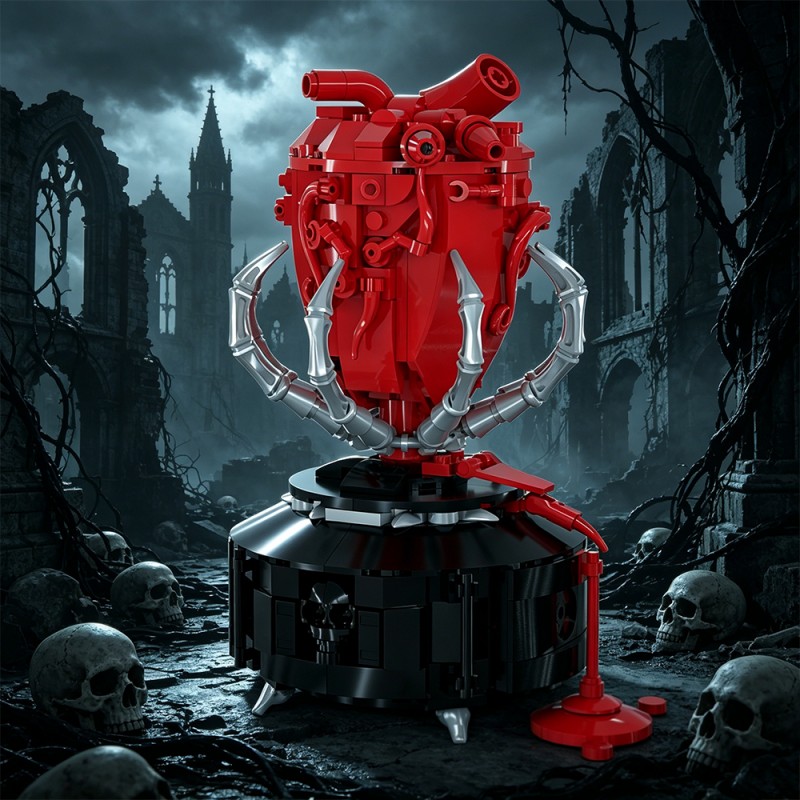 GOBRICKS MOC S1023 Gothic A Beating Heart - YWOBB