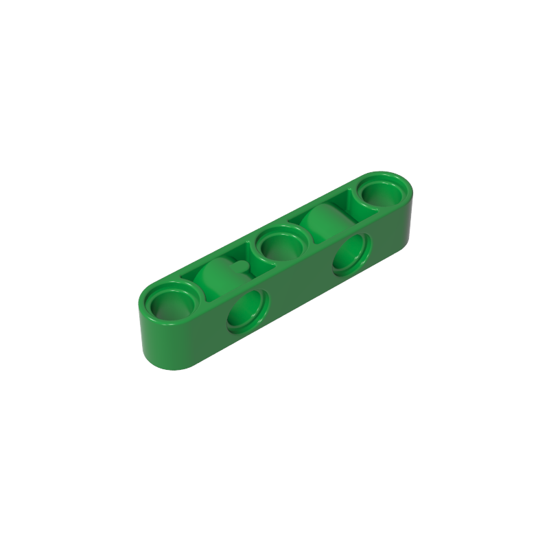 GOBRICKS GDS-1591 Liftarm Modified Perpendicular Holes Thick 1 x 5 - YWOBB