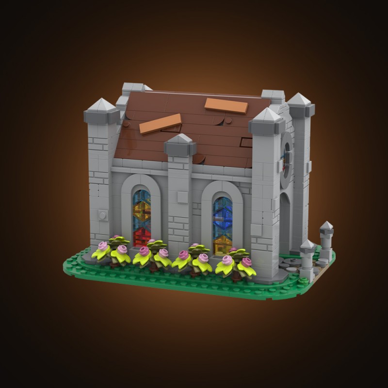 GOBRICKS MOC 247441 Small medieval chapel - YWOBB