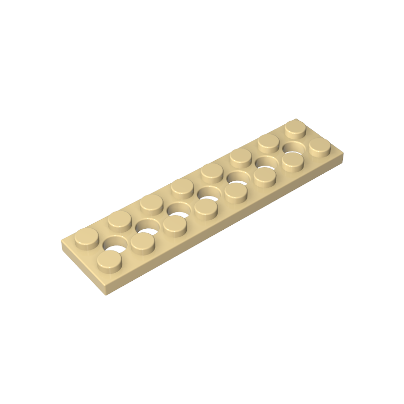 GOBRICKS GDS-699  Plate 2 x 8 with 7 Holes - YWOBB