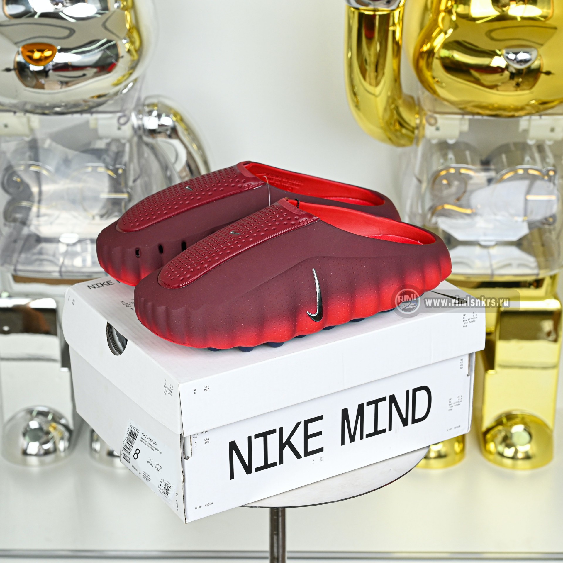 Nike Mind 001 Slides Team Red HQ4307-601