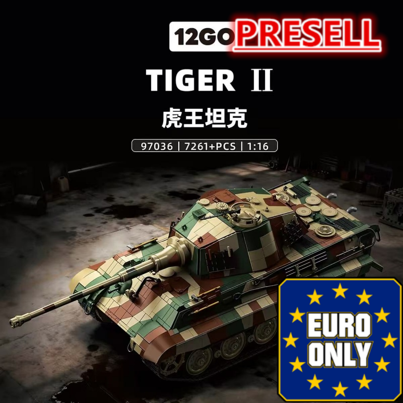 12GO 97036 1:16 TIGER II Bricks Set OVP EU Warehouse Version - YWOBB