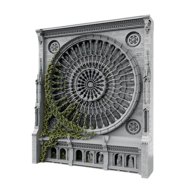 GOBRICKS MOC 211588 Abandoned Gothic Cathedral Facade (Part 1) - YWOBB