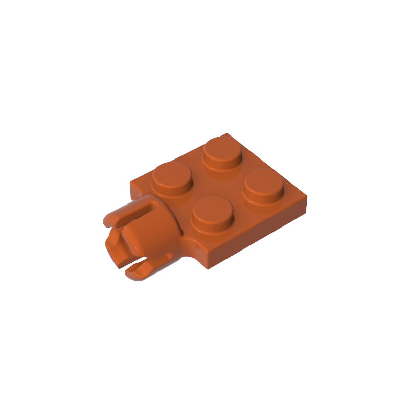 GOBRICKS GDS-2186 Plate Modified 2 x 2 with Tow Ball Socket Short 4 Slots - YWOBB