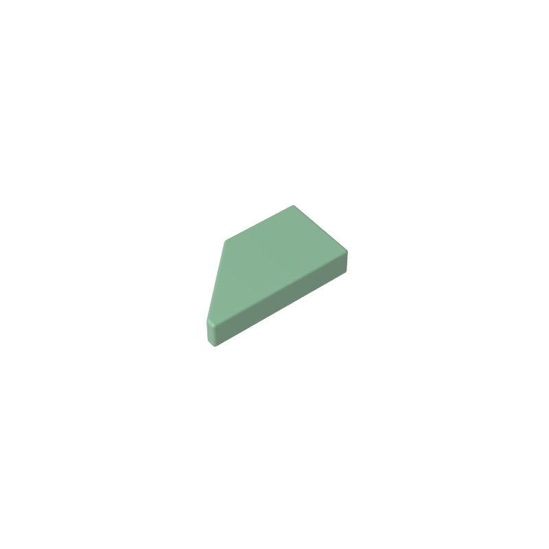 GOBRICKS GDS-90553 Tile Modified 1 x 2 Wedge Right - YWOBB