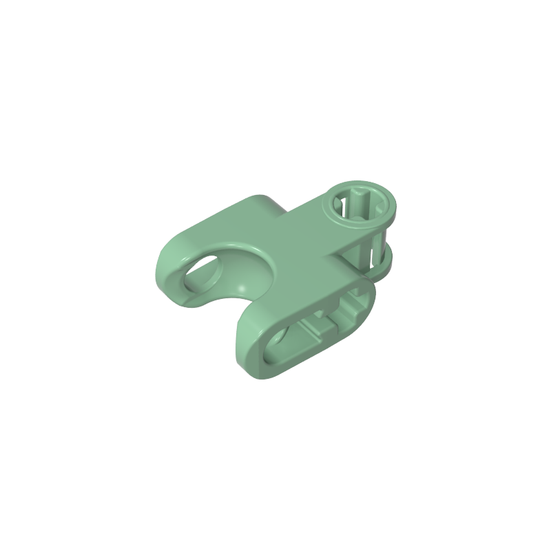 GOBRICKS GDS-1205 Axle Connector 2 x 3 with Ball Joint Socket - Closed Sides, Straight Forks with Open Axle - YWOBB