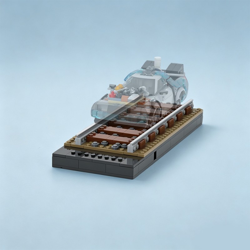 GOBRICKS MOC 250098 77256 Time Machine Display Stands - YWOBB