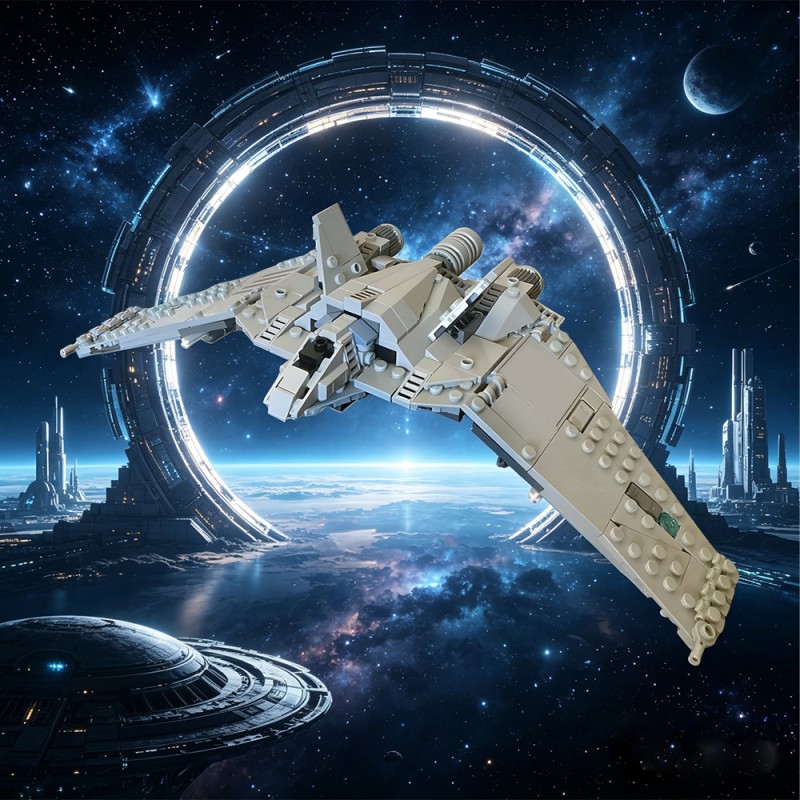 GOBRICKS MOC 245186 Stargate F-302 Midi-Scale - YWOBB