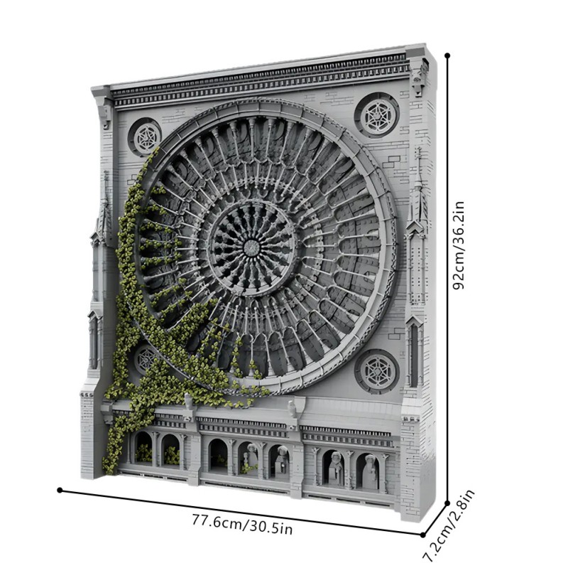 GOBRICKS MOC 211588 Abandoned Gothic Cathedral Facade (Part 1) - YWOBB