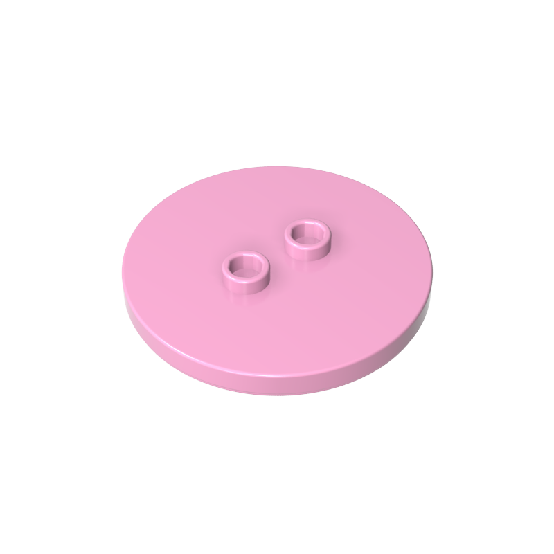 GOBRICKS GDS-90362 Tile Round 4 x 4 with 2 Hollow Studs - YWOBB