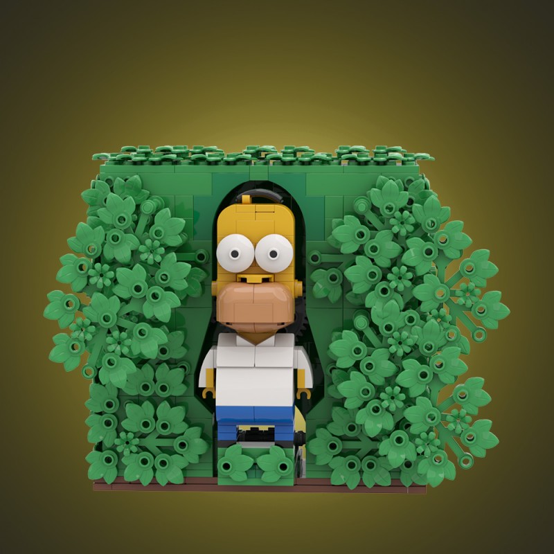 GOBRICKS MOC S0130 Homer backing into bush - YWOBB