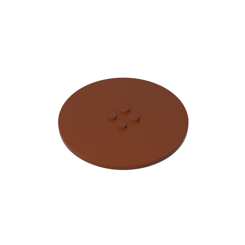 GOBRICKS GDS-1187 Round 8 x 8 with 4 Studs in Center - YWOBB