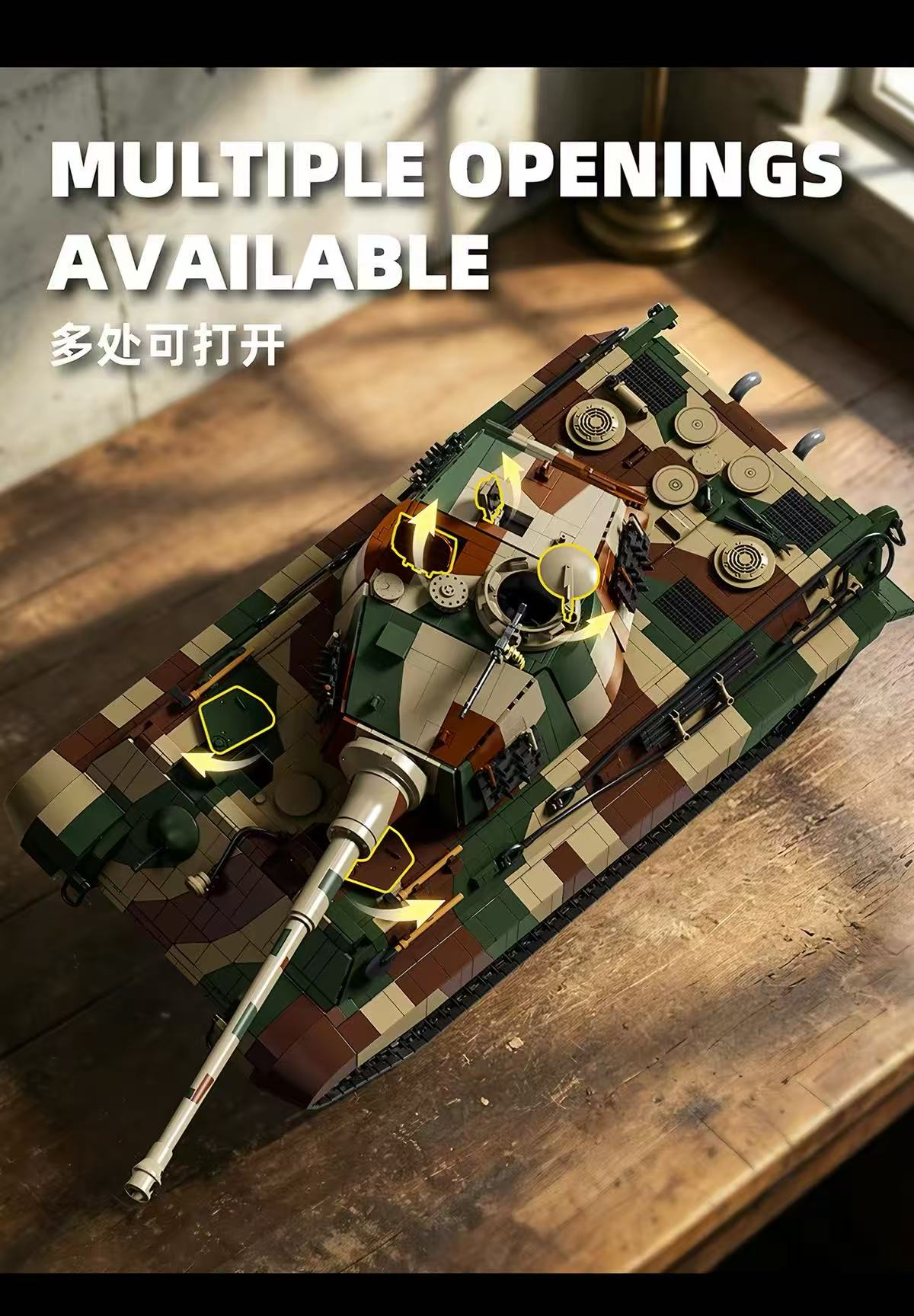 12GO 97036 1:16 TIGER II Bricks Set OVP EU Warehouse Version - YWOBB