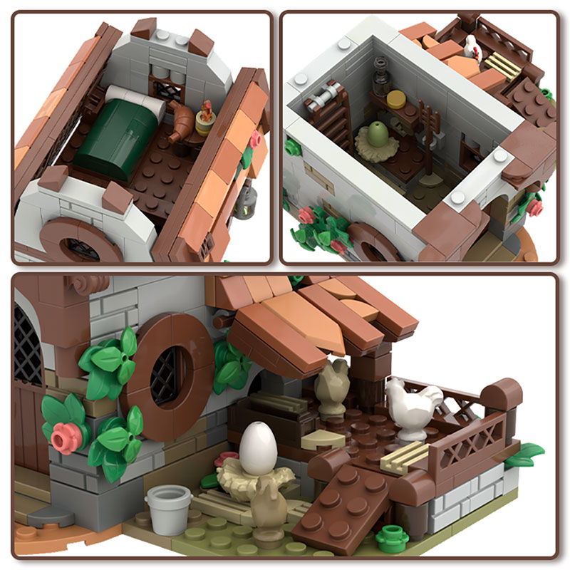 GOBRICKS MOC 252033 Medieval Farmhouse - YWOBB
