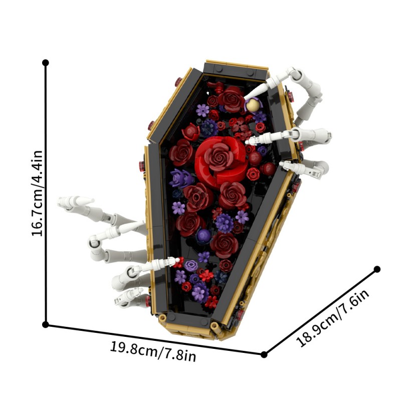 GOBRICKS MOC S1071 Gothic Flowers and Coffins - YWOBB