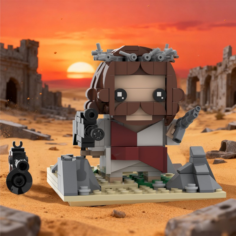 GOBRICKS MOC S0144 religion Jesus with a gun - YWOBB