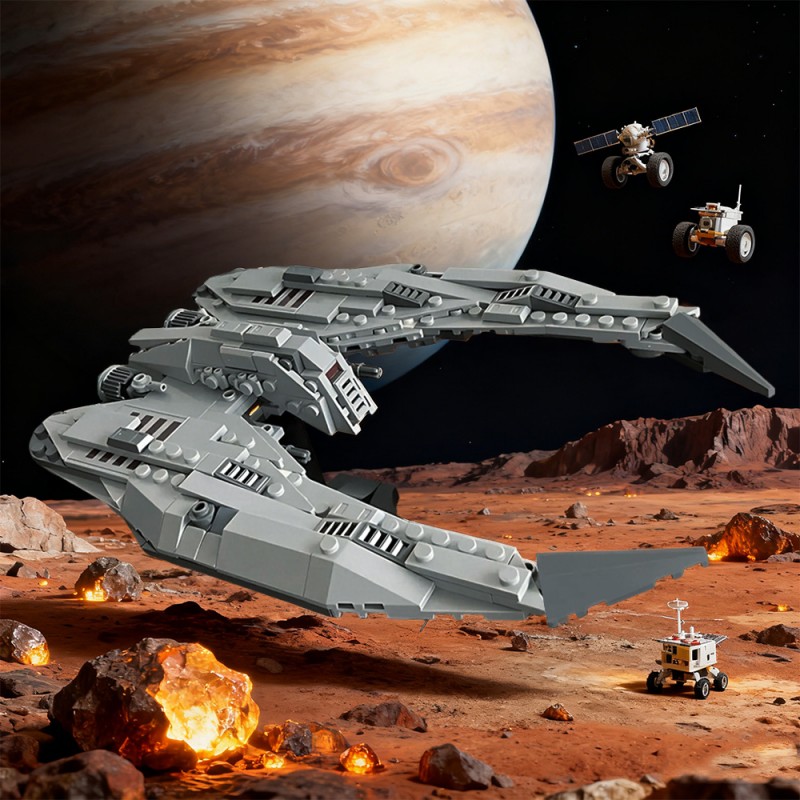 GOBRICKS MOC 235513 Battlestar Galactica Cylon Raider 2004 - YWOBB