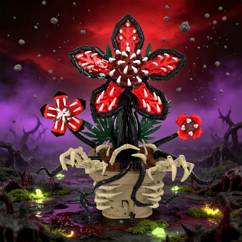 GOBRICKS MOC S1032 Stranger Things Potted Plant - YWOBB