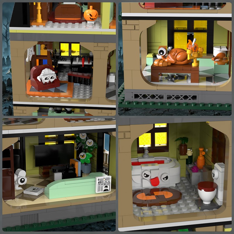 GOBRICKS MOC S1010 The Haunted Mansion - YWOBB
