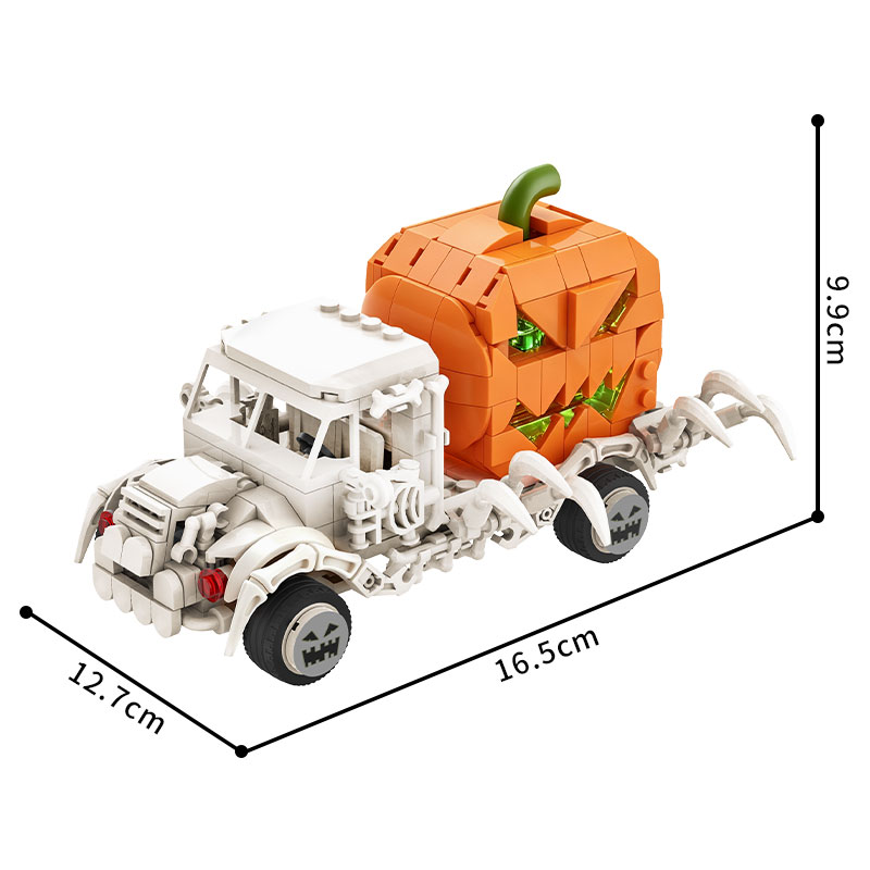 GOBRICKS MOC S1018 Skull Pumpkin Carriage - YWOBB