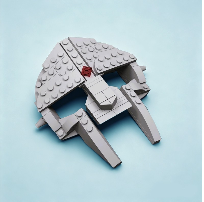GOBRICKS MOC 255404 MF DOOM MASK - YWOBB