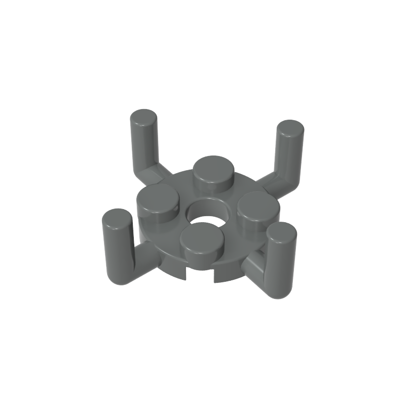 GOBRICKS GDS-1050 Round 2 x 2 with Pin Hole and 4 Arms Up - YWOBB